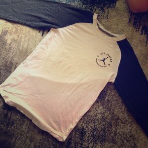 Air Jordan three quarter sleeve shirt!!